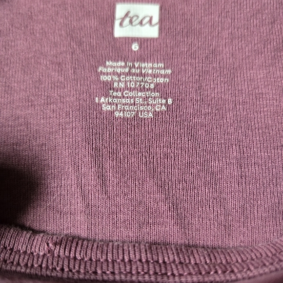 Tea Collection Skirted Ballet Dress Bunny Pops Purple 6 - Picture 3 of 5